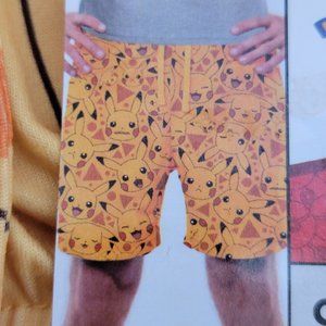 New Men Pokeman Comfort Soft Fabric Side Pockets Lounge Jam PJ Shorts Small S